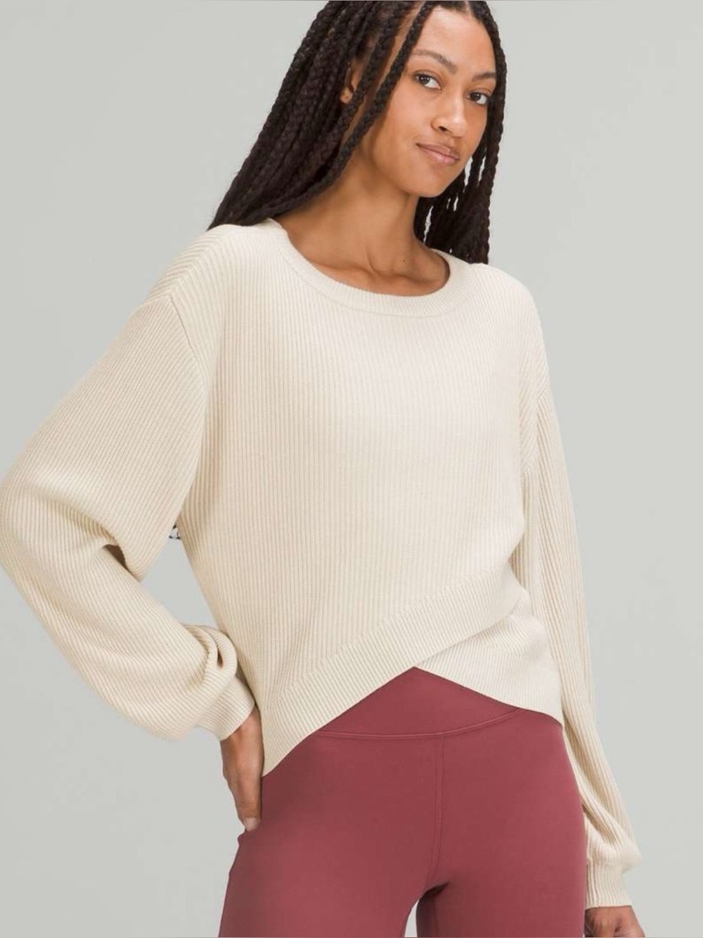 Lululemon Reversible Crossover Sweater
White Opal Size Small